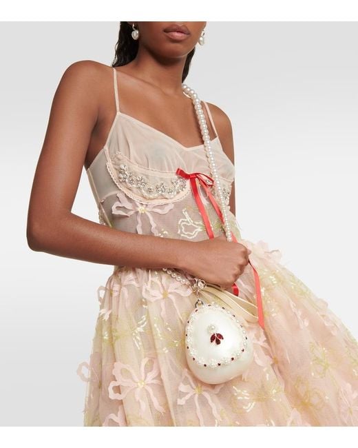Borsa a tracolla Faberge Egg Mini di Simone Rocha in White