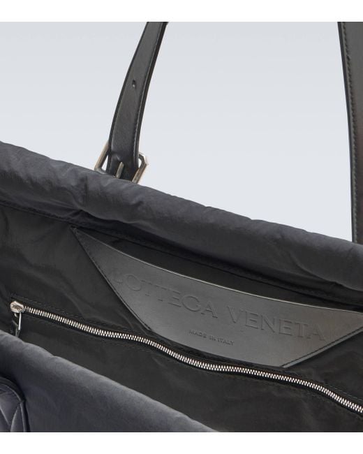 Bottega Veneta Black Leather-trimmed Tote Bag for men
