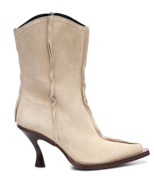 beige ankle boots size 4