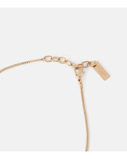 Saint Laurent White Cassandre Necklace