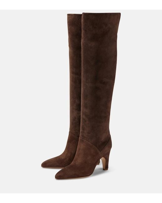 Gabriela Hearst Brown Hana Leather Over-The-Knee Boots