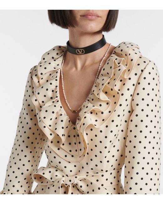 Valentino Natural Crepe Couture Plusdepois Ruffled Minidress