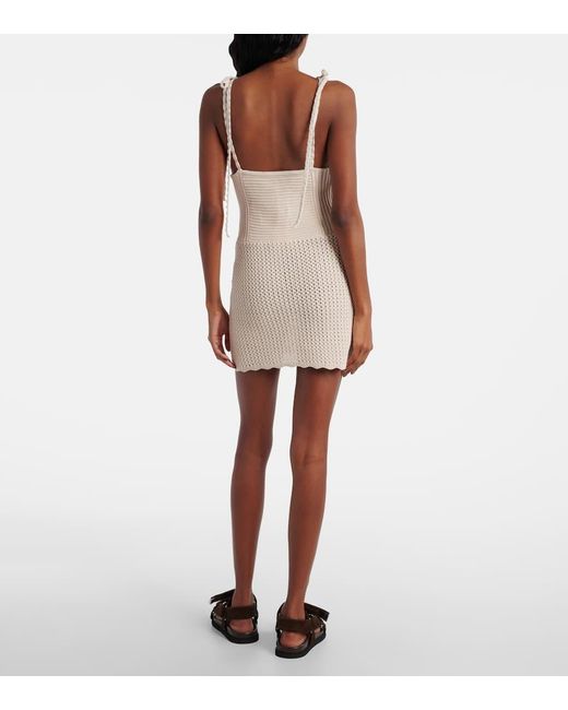 Robe En Coton The Attico en coloris Natural