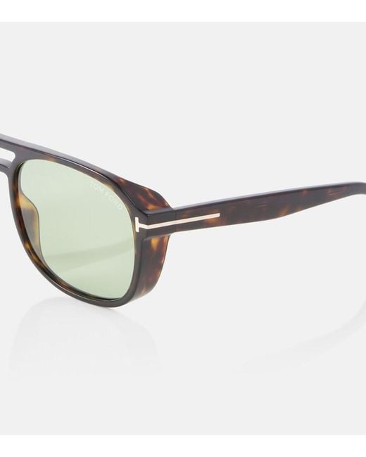 Tom Ford Brown Rosco Aviator Sunglasses