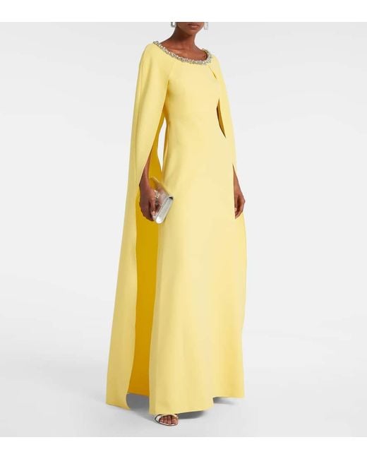 Safiyaa Yellow Robe Mit Kristallen