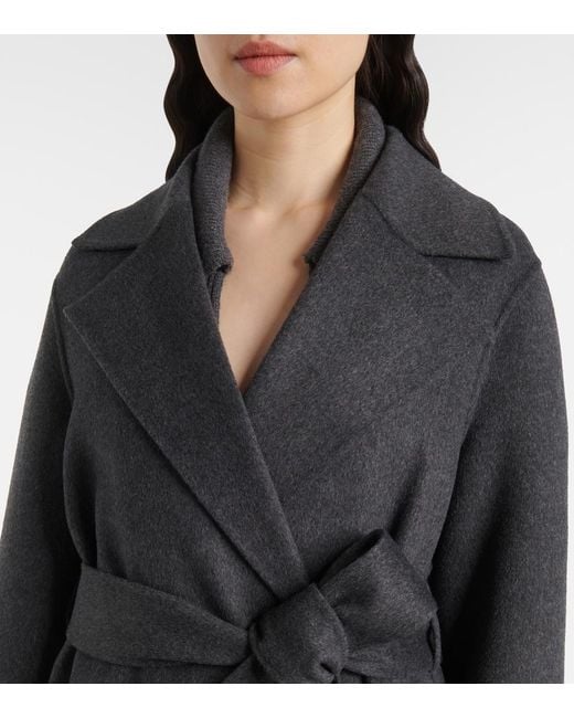 Joseph Black Arline Wool And Cashmere Coat