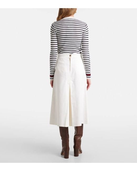 Max Mara White Midirock Renoir Aus Baumwolle