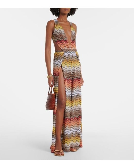 Missoni White Wave Lame Jumpsuit