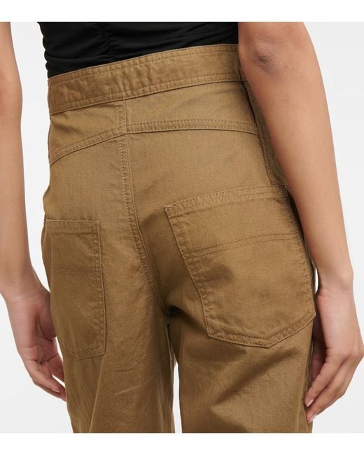 Isabel Marant Natural Hose Pandore Aus Einem Baumwollgemisch