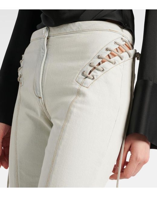 Blumarine White Mid-Rise Slim Jeans