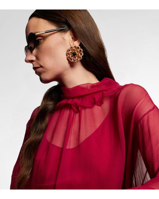Chloé Brown Judy Rectangular Sunglasses