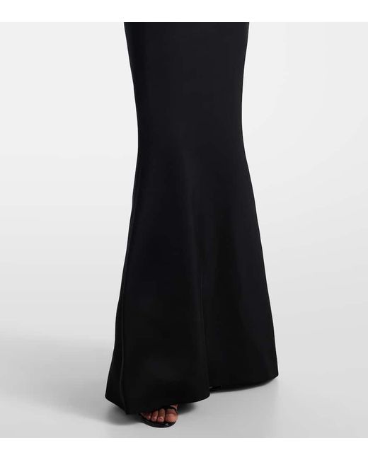David Koma Black One-Shoulder Bustier Gown
