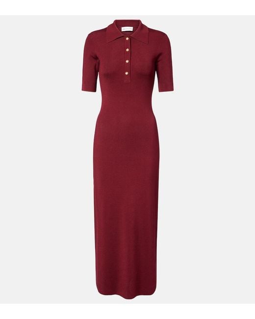 Rebecca Vallance Red Knitted Polo Dress