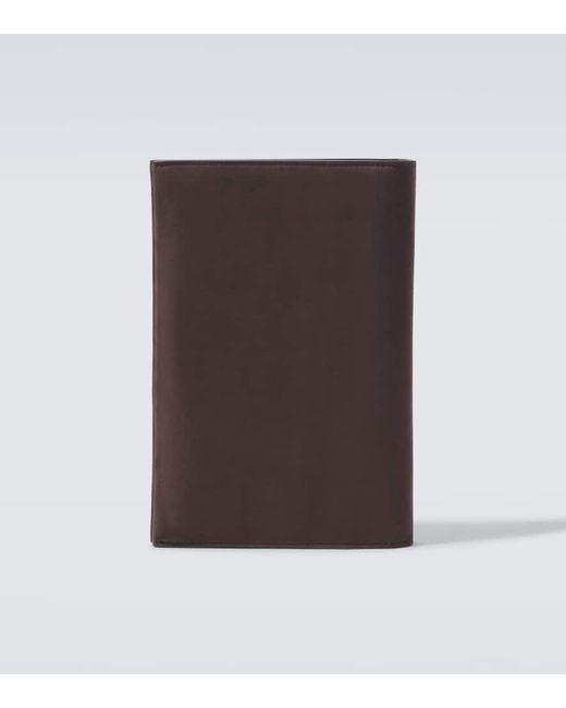 The Row Brown Leather Passport Holder for men