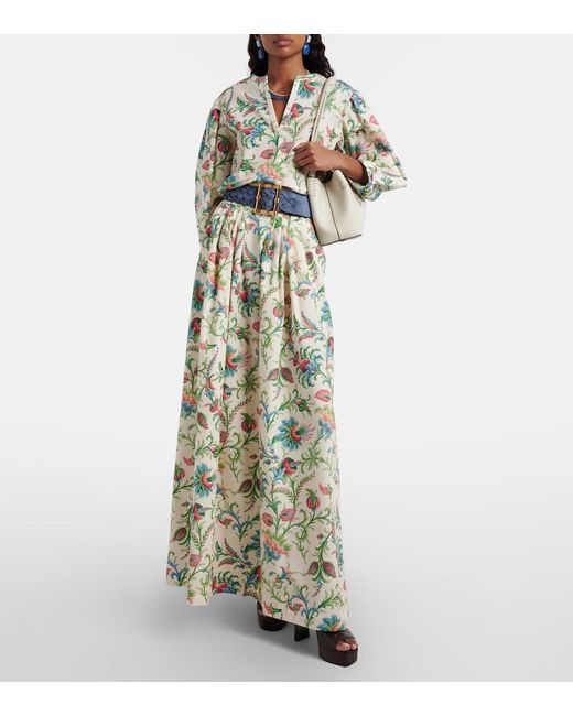 Etro White Elegant High-Waisted Mini Skirt With Multicolored Pattern