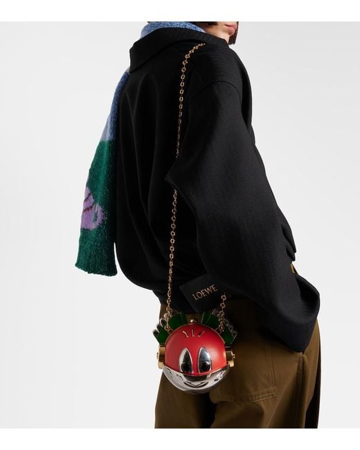 Loewe Green X Louis Wain Knight Cat Clutch
