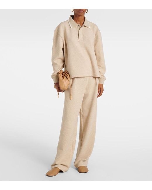 Proenza Schouler Natural Label Tristan Cloque Wide-Leg Pants