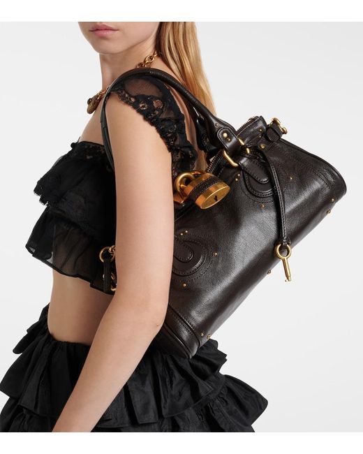 Chloé Black Paddington Small Leather Shoulder Bag