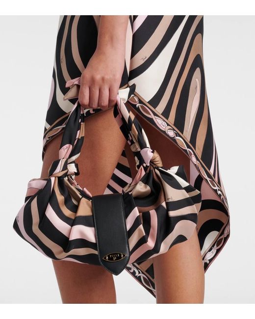 Emilio Pucci Black Small Twill Shoulder Bag