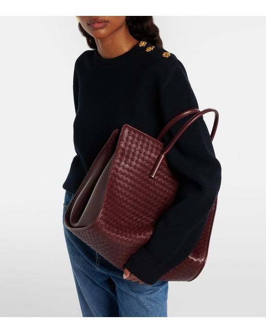 Bottega Veneta Red Tote Bag Barbara Medium Aus Leder