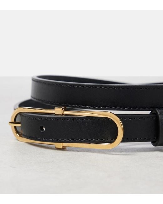 The Row Black Hermine Leather Belt