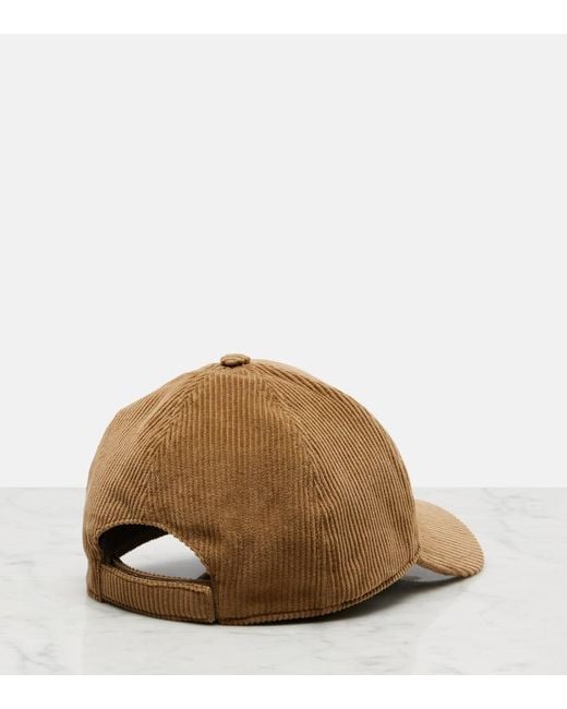 Miu Miu Brown Cotton Velvet Baseball Cap