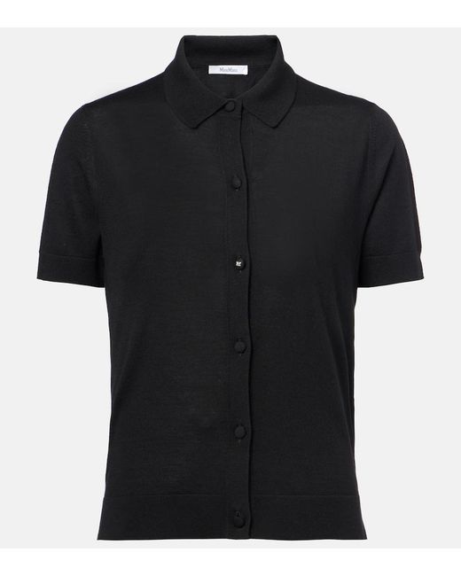 Max Mara Black Romania Virgin Wool Shirt