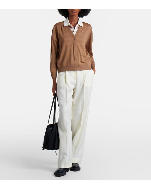 Moncler Brown Virgin Wool Cardigan