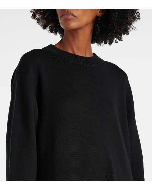 Alaïa Black Wool Sweater Dress
