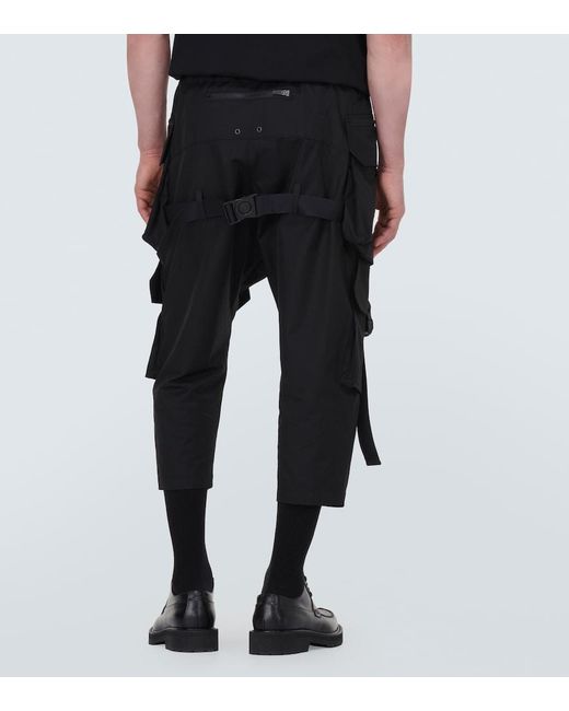 Junya Watanabe Black Cotton-Blend Gabardine Cargo Pants for men