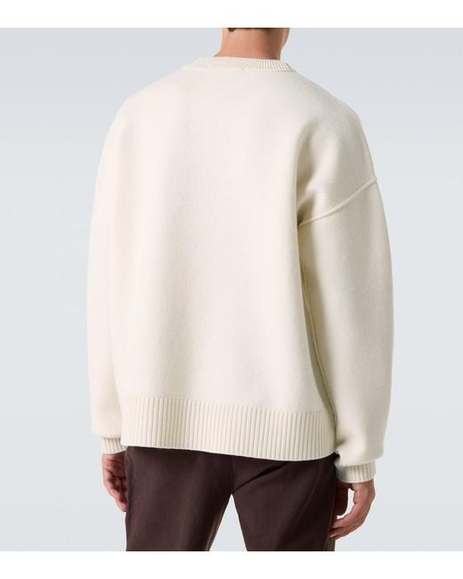 Pullover Ami De Cour di AMI in White da Uomo
