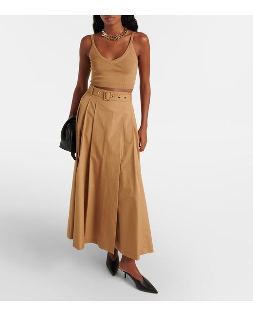 Max Mara Natural Cropped Knitted Tank Top