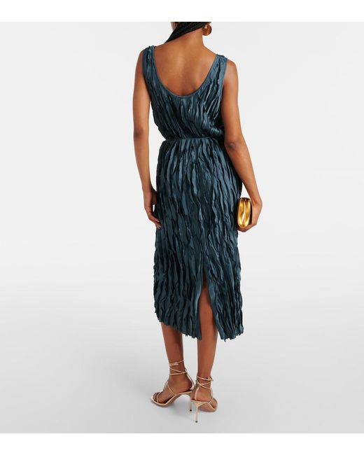 Vince Blue Crushed Bias Tank Dress