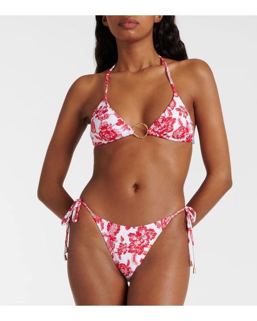 Slip bikini Miami con stampa floreale di Melissa Odabash in Pink