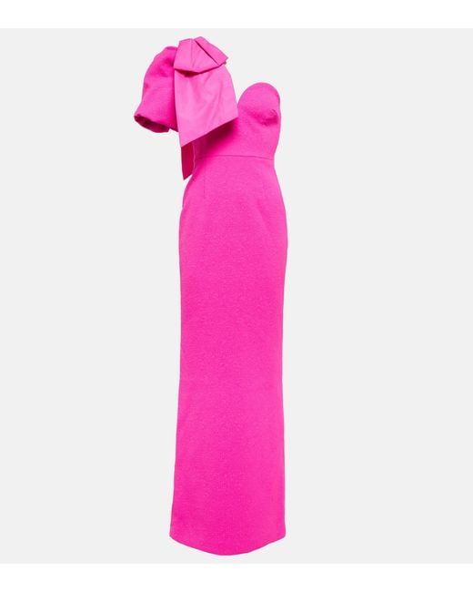 Rebecca Vallance Pink Cecily One-shoulder Gown