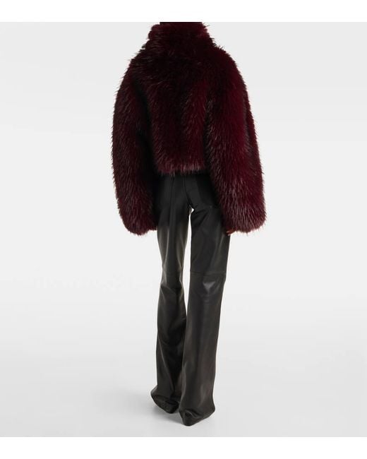 Veste Raccourcie En Fourrure Synthetique ROTATE BIRGER CHRISTENSEN en coloris Red