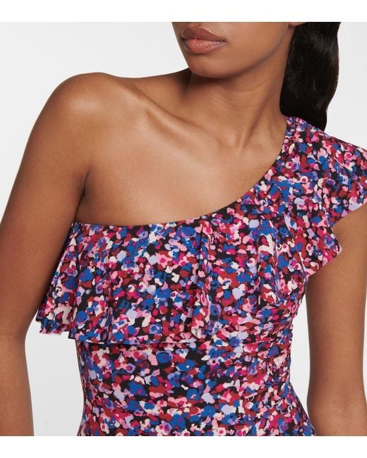 Isabel Marant Pink Sicilya Printed One Piece Swimsuit