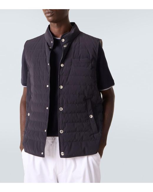 Brunello Cucinelli Blue Cotton Jersey T-Shirt for men