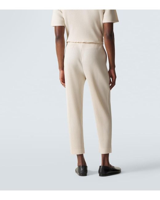 Homme Plissé Issey Miyake Natural Tuxedo Pleats Straight Pants for men