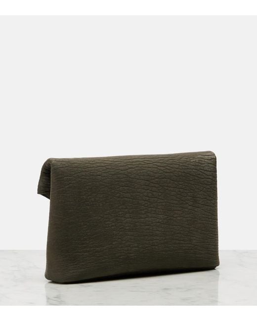 Saint Laurent Black Cassandre Large Leather Pouch