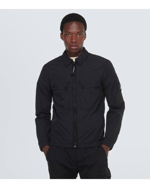 C P Company Black Flatt Nylon Jacket for men