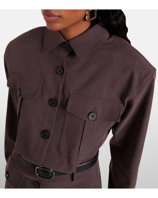 Self-Portrait Brown Belted Midi Dress