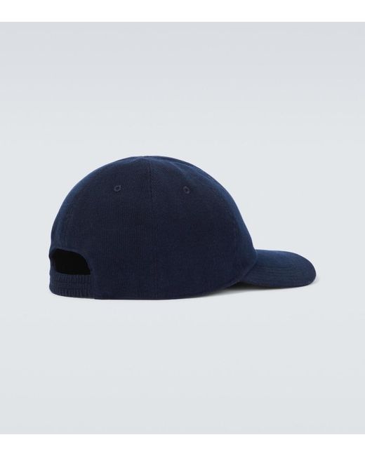 Gorra de pana de algodon Kiton de hombre de color Blue