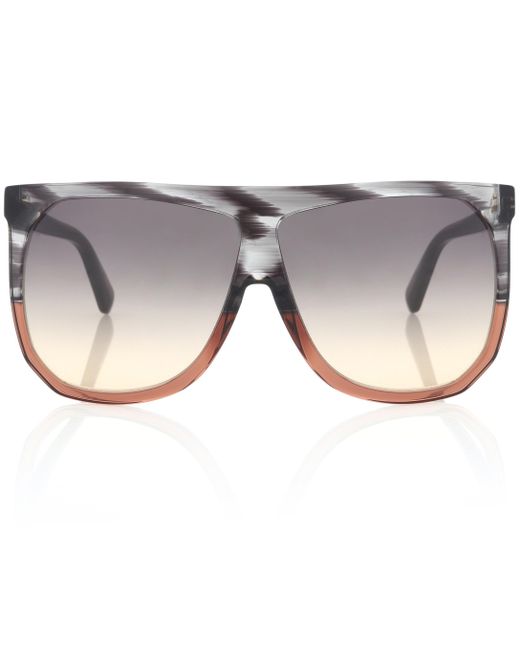 Loewe Gray Filipa Oversized Flat-top Acetate Sunglasses