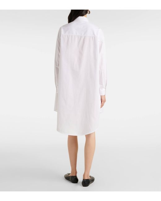 MM6 by Maison Martin Margiela White Cotton Shirt Dress