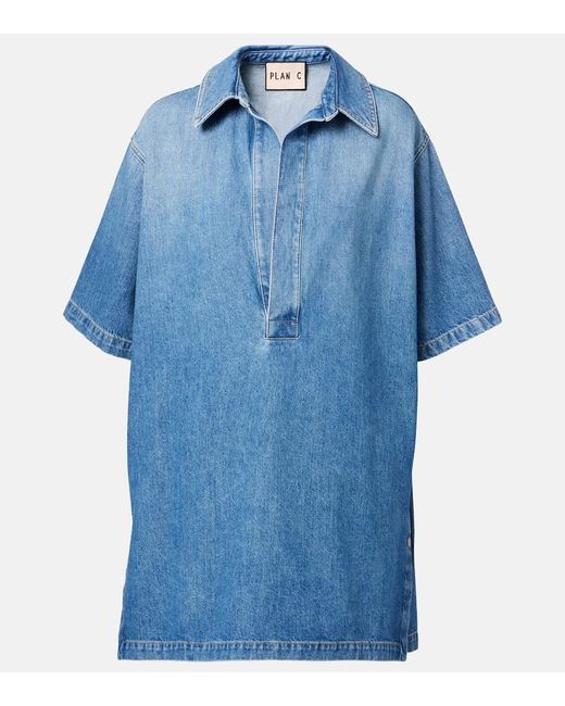 Plan C Blue Minikleid Aus Denim