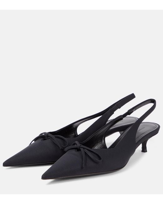 Balenciaga Black Slingback With Bow Pumps