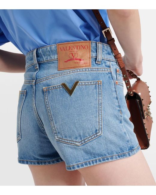 Valentino Blue Denim Shorts