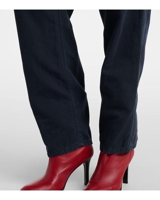 Isabel Marant Blue Nessime Cotton And Linen Jumpsuit