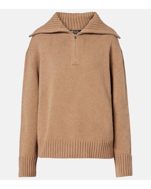 Loro Piana Brown Parksville Cashmere Sweater